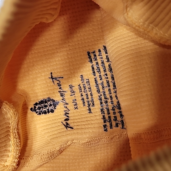 FP Movement by Free People Happiness Runs 7/8 Length Ribbed Leggings Yellow XS - Picture 11 of 14